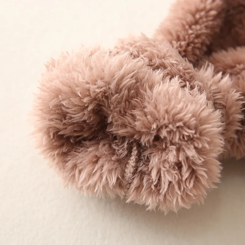 2-piece Toddler Girl/Boy Ear Design Fuzzy Hoodie Sweatshirt and Pants