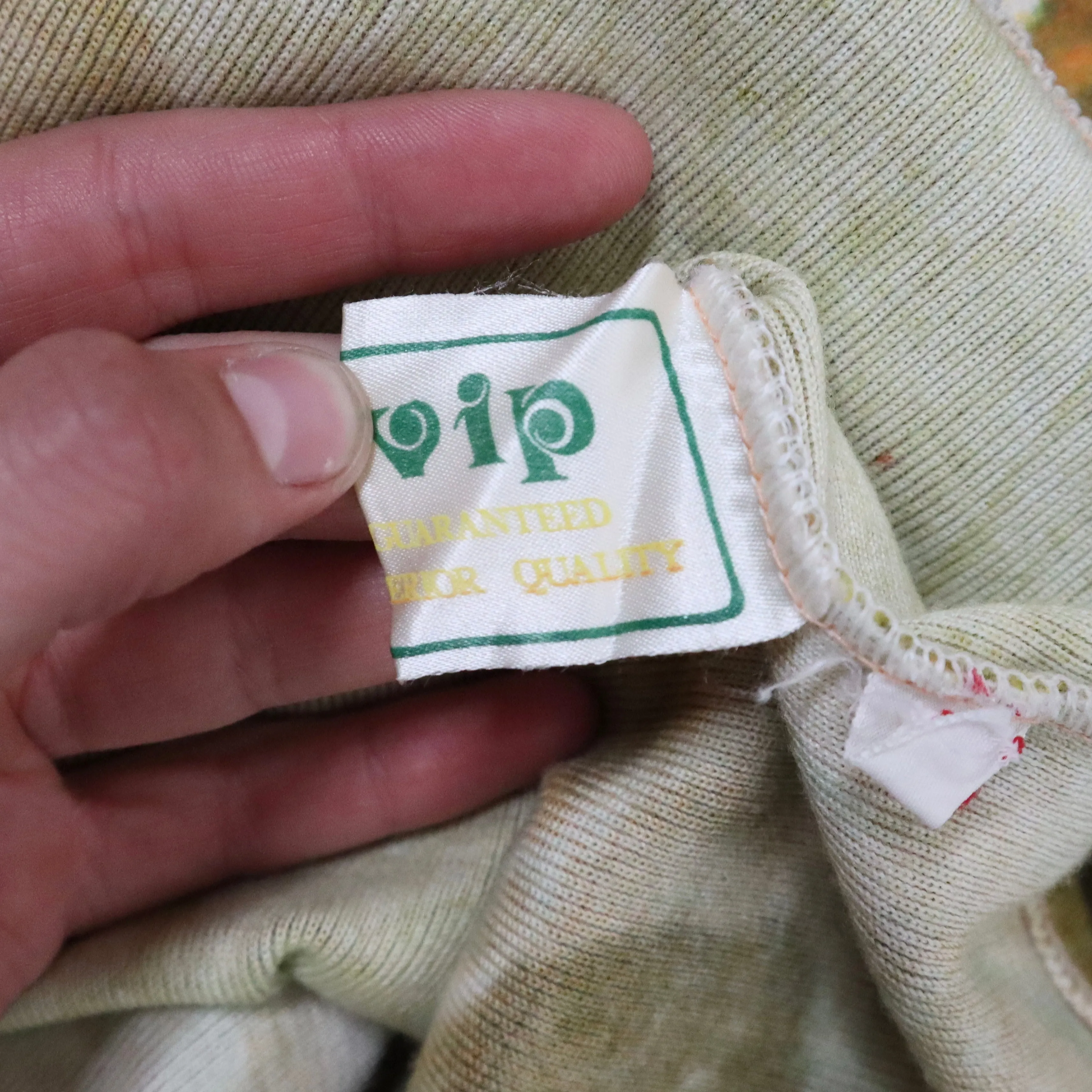 70s Art Print Turtleneck Sweater (XS)