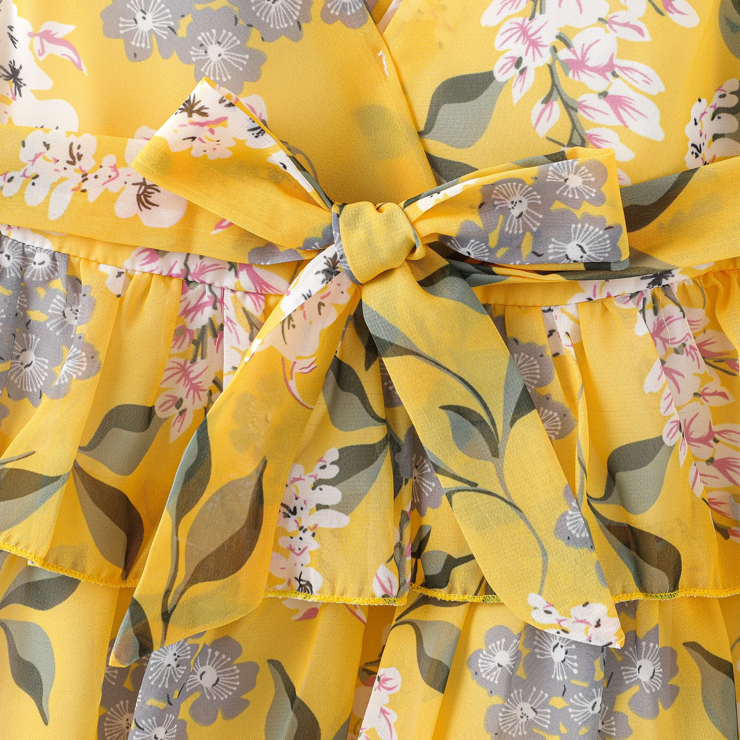 Baby / Toddler Girl Pretty Floral Print Layered Dresses