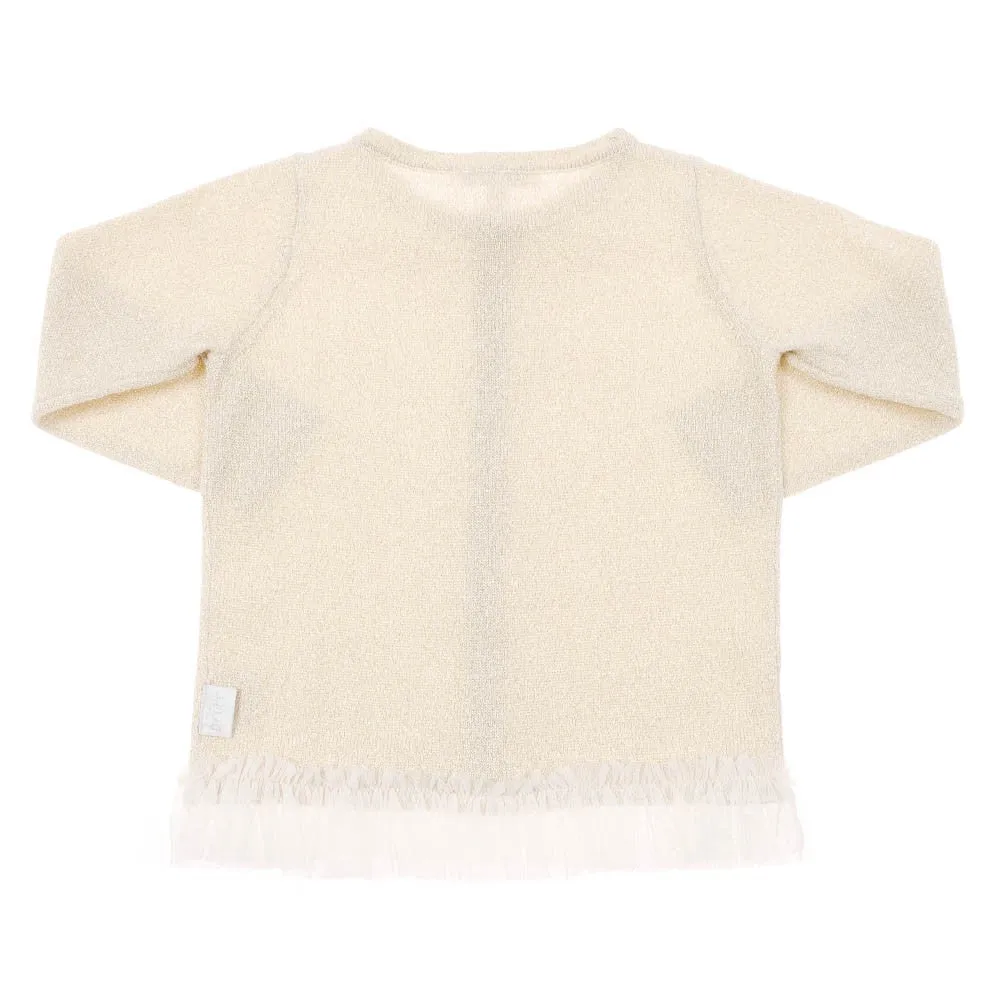 BRITT Sparkle Cardigan - Metallic Sand (18-24 months)