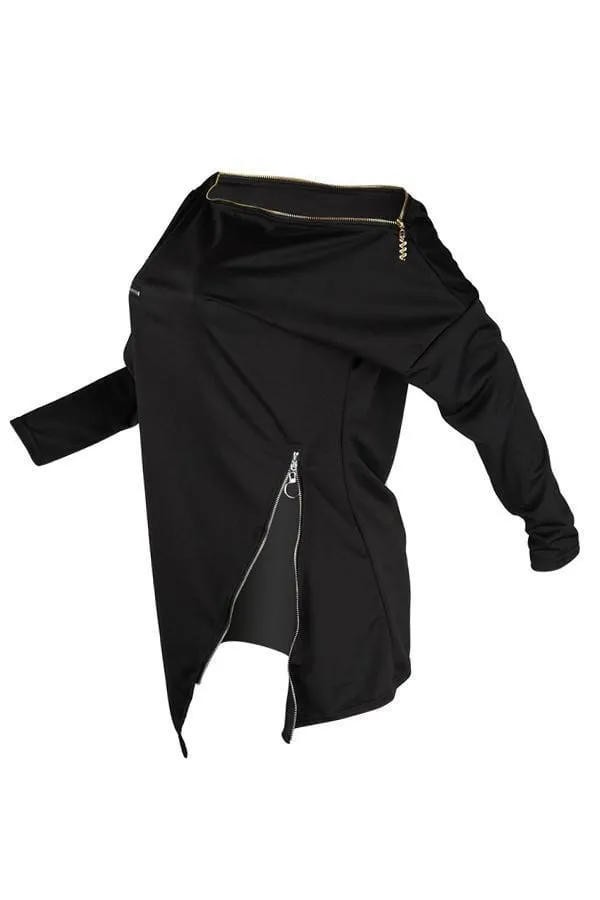 Casual Irregular Zipper Hoodies