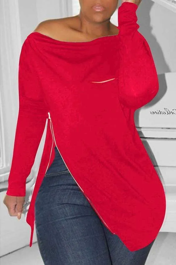 Casual Irregular Zipper Hoodies