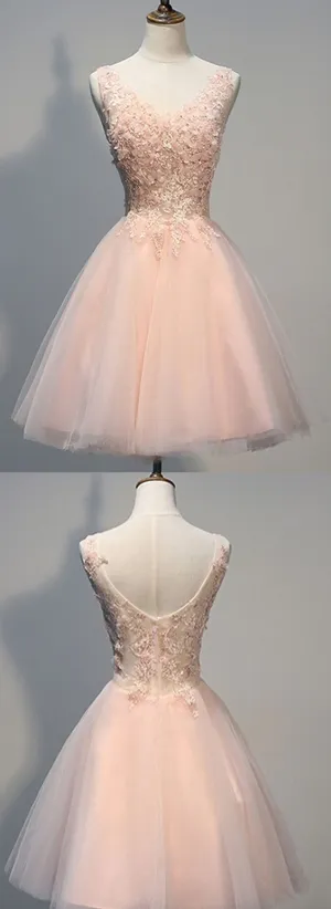 Charming Blush Briley Pink Homecoming Dresses CD10200