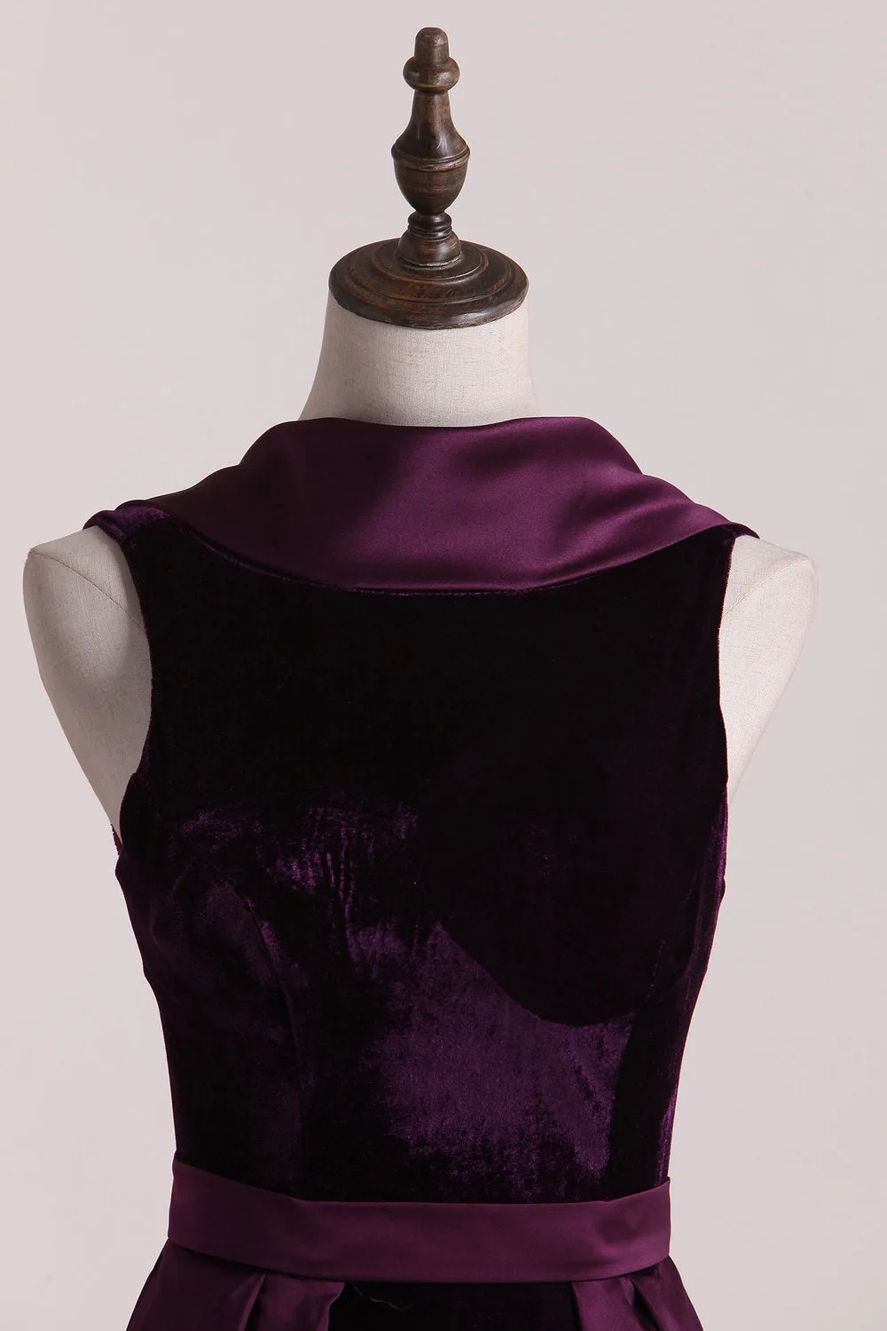 Charming Grape Long Open Back Prom Dress