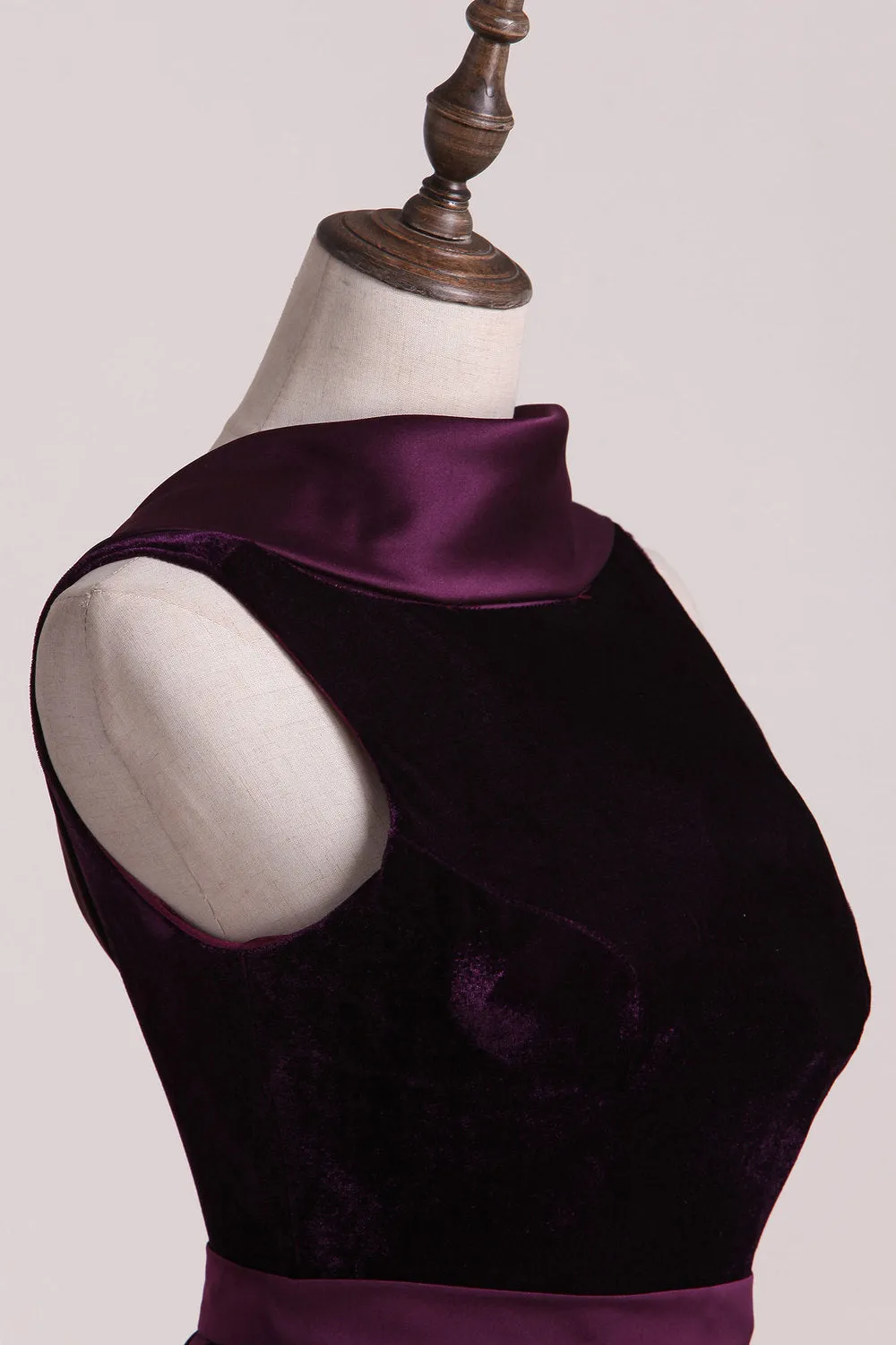 Charming Grape Long Open Back Prom Dress