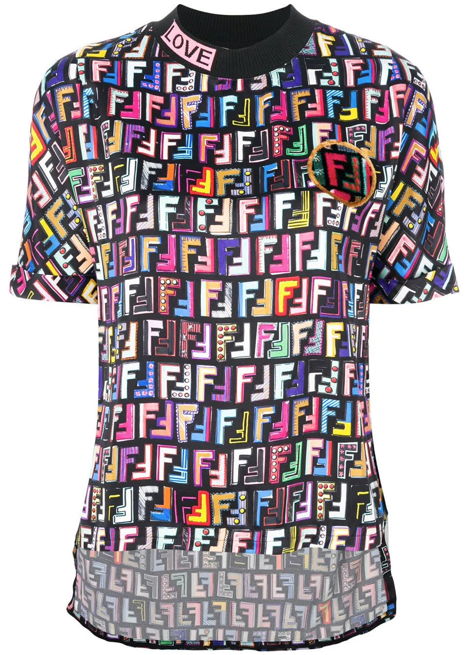 'FF' Logo Printed T-Shirt