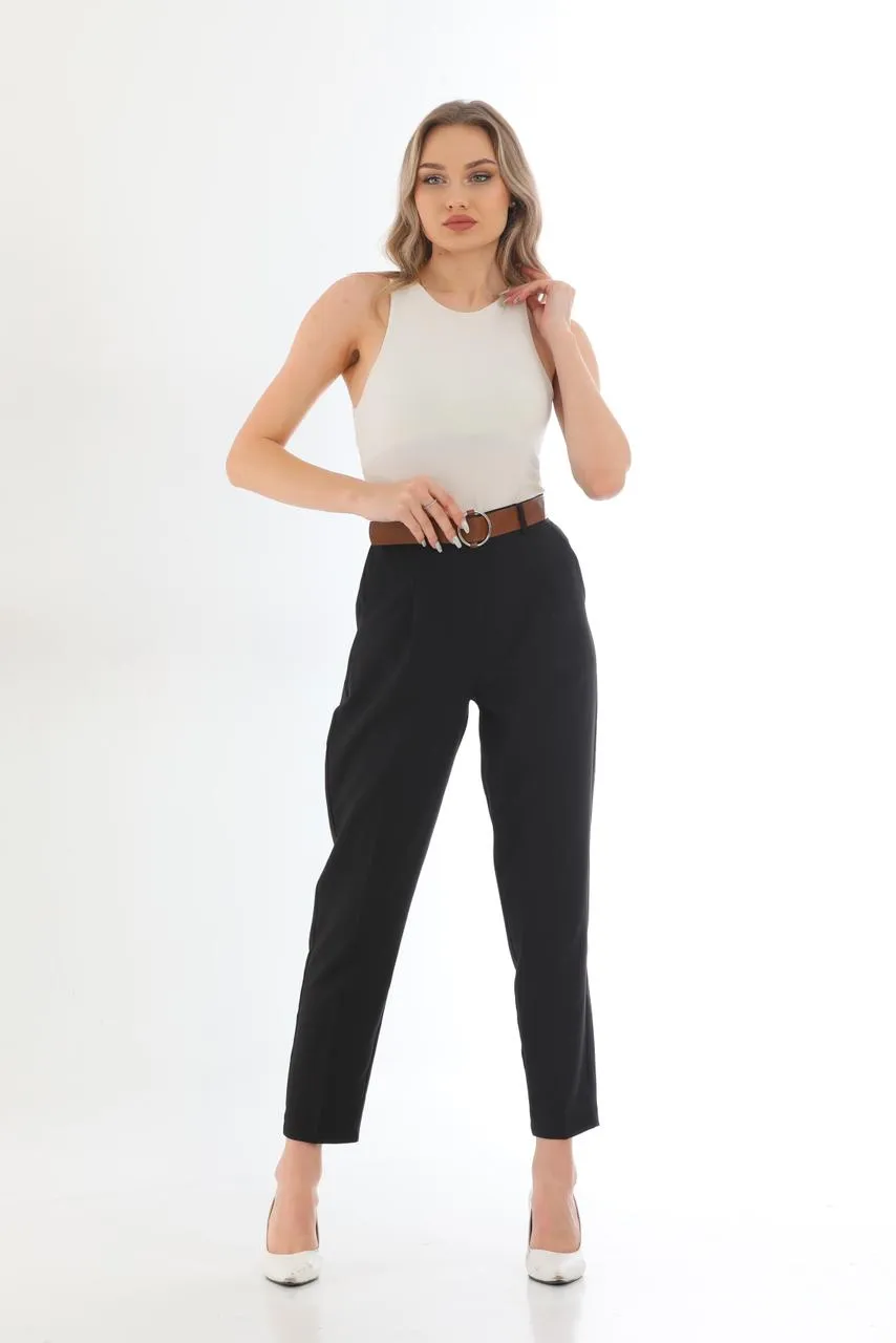 formal pants with Brown belt