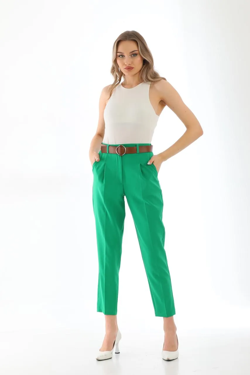 formal pants with Brown belt