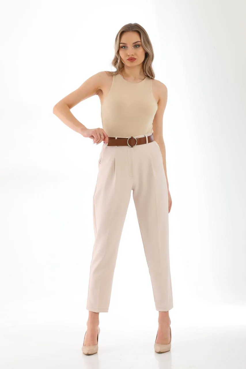 formal pants with Brown belt