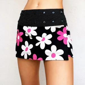 Funky Floral Reversible Mini Skirt
