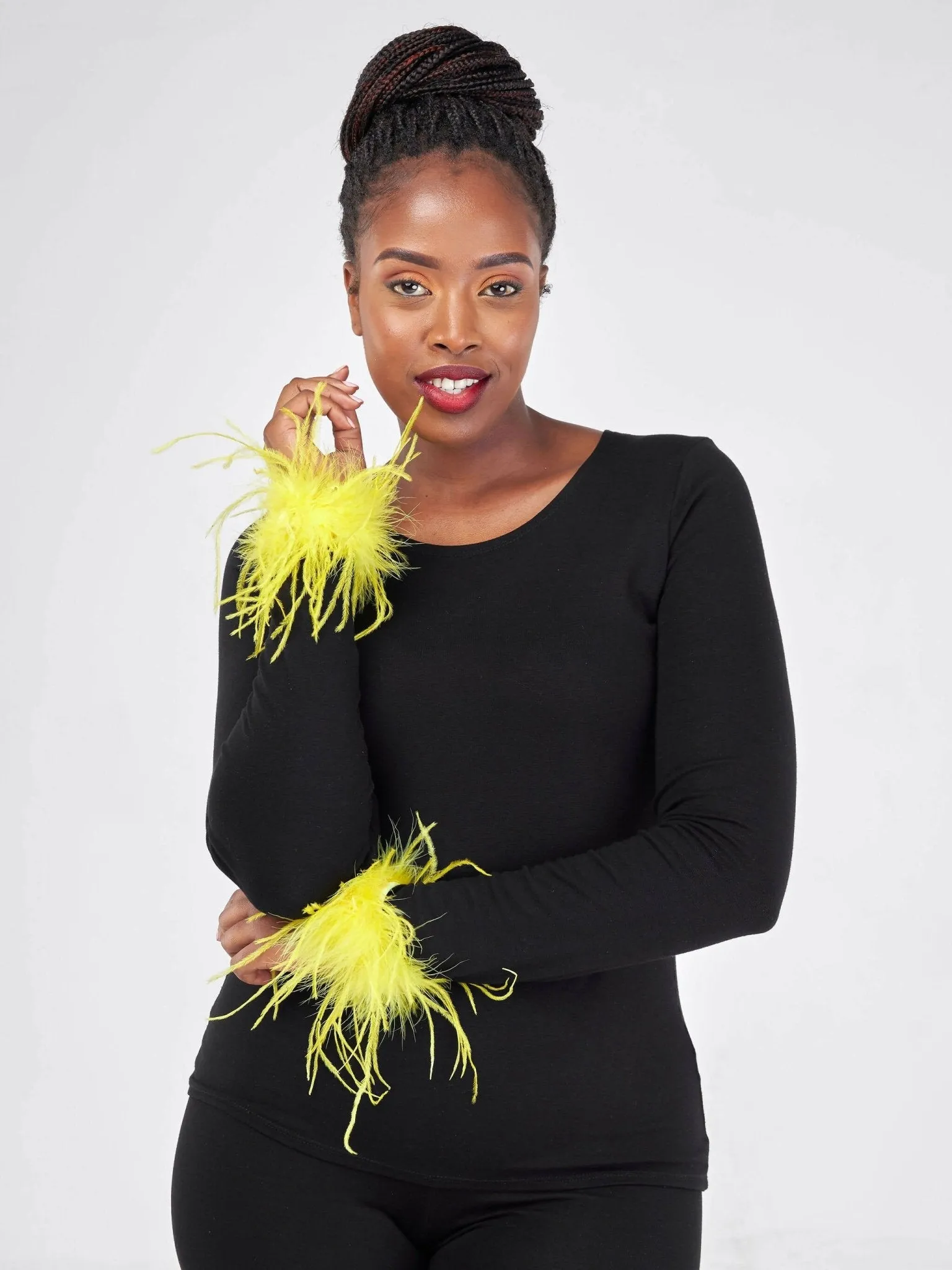 Fur Cuffs - Yellow