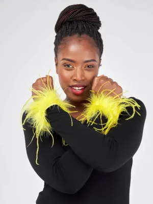 Fur Cuffs - Yellow