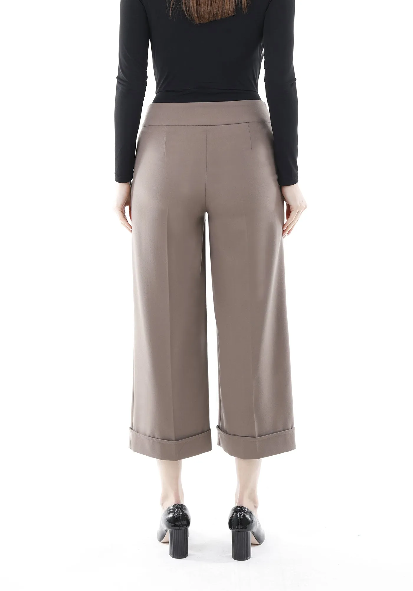 G-Line Mink Wide Leg Cropped Pants