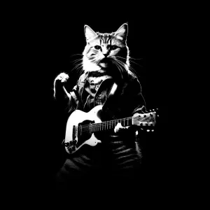 Guitar Playing Cat
