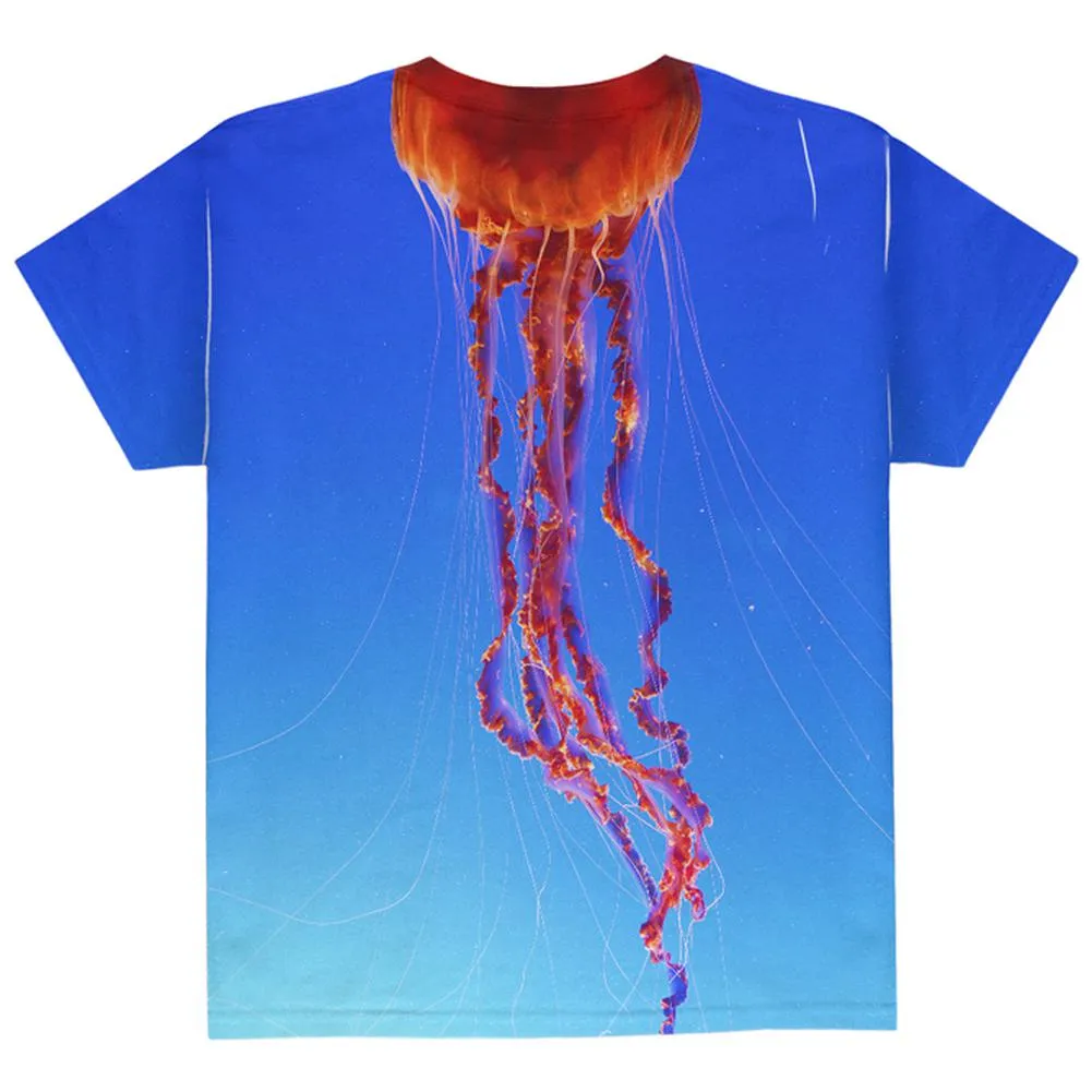 Halloween Orange Nettle Jellyfish Costume All Over Youth T Shirt
