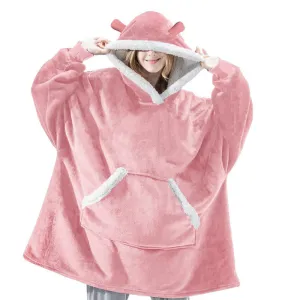 Hoodies Blankets Lambswool Lazy Blanket Home Casual Plush Sweater Cute