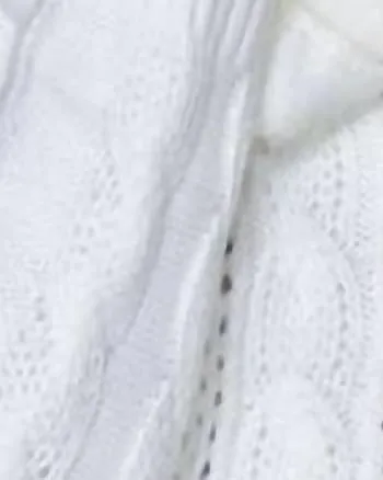 Juliana Cable Knit Sweater Attach Scarf in Ivory | Ivory