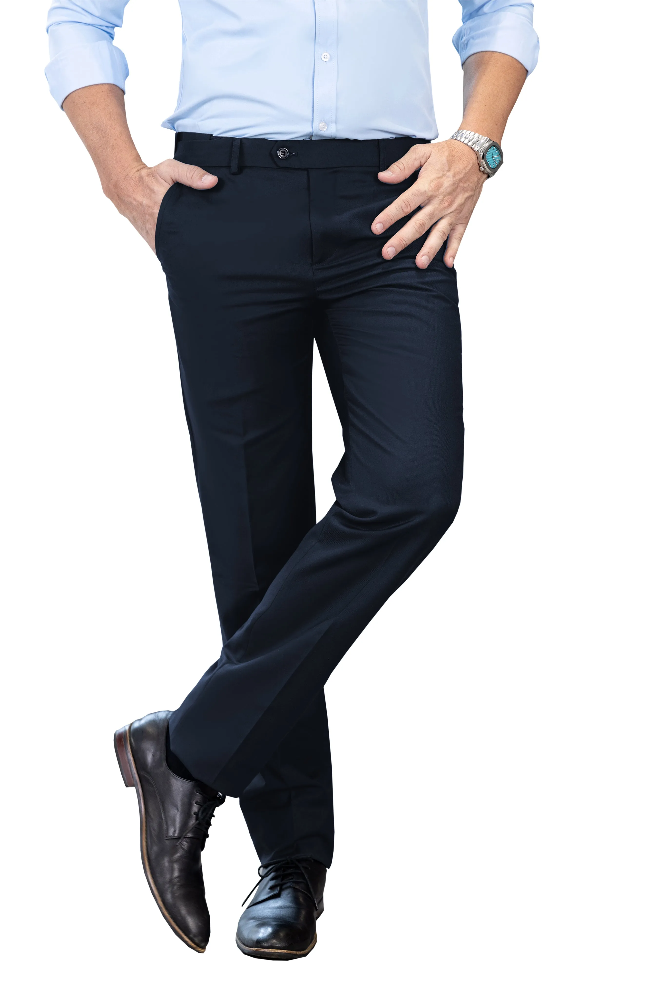 Men's Formal Suit Pants Regular Fit Trousers
