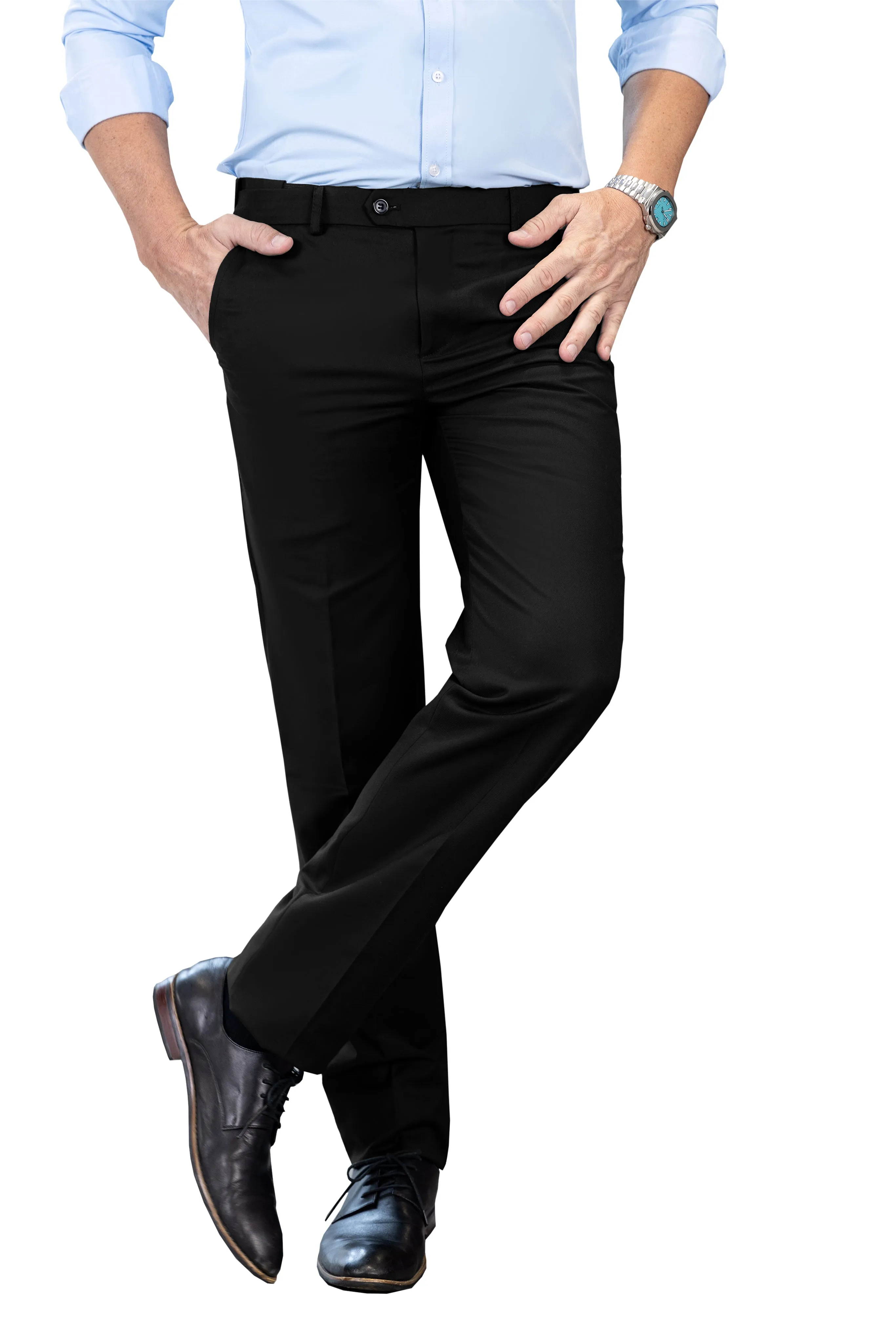 Men's Formal Suit Pants Regular Fit Trousers