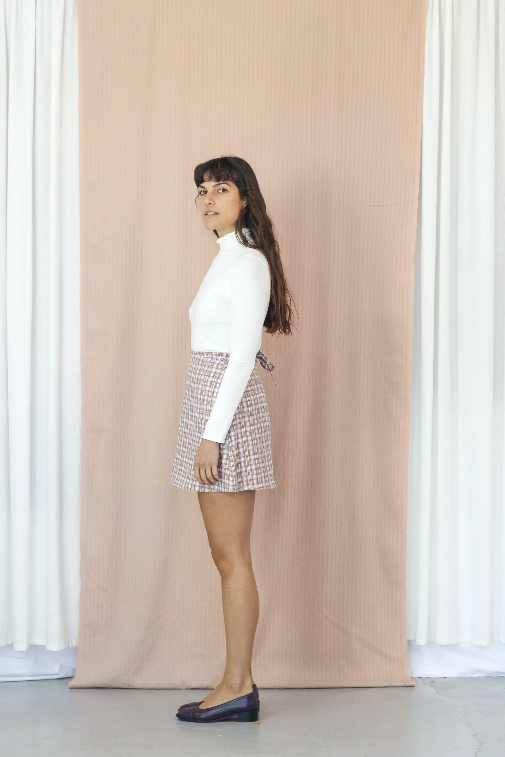 Mini Wrap Skirt- Thistle Gingham