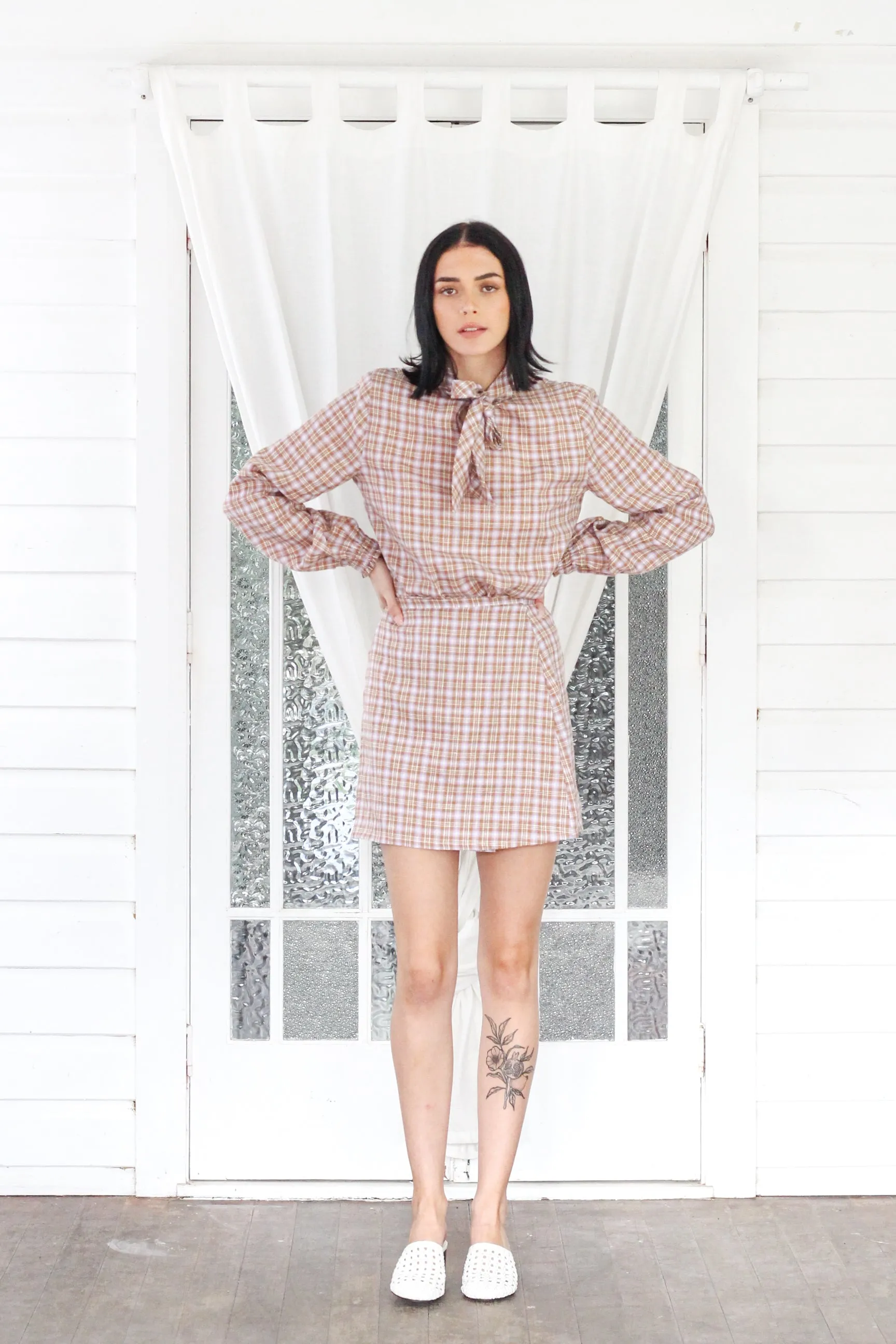 Mini Wrap Skirt- Thistle Gingham