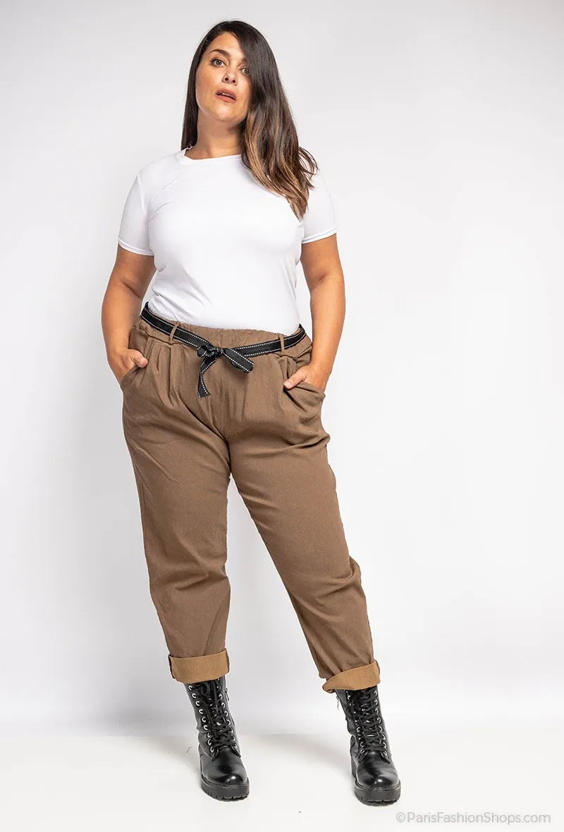 Plus Belt Loop Magic Trousers