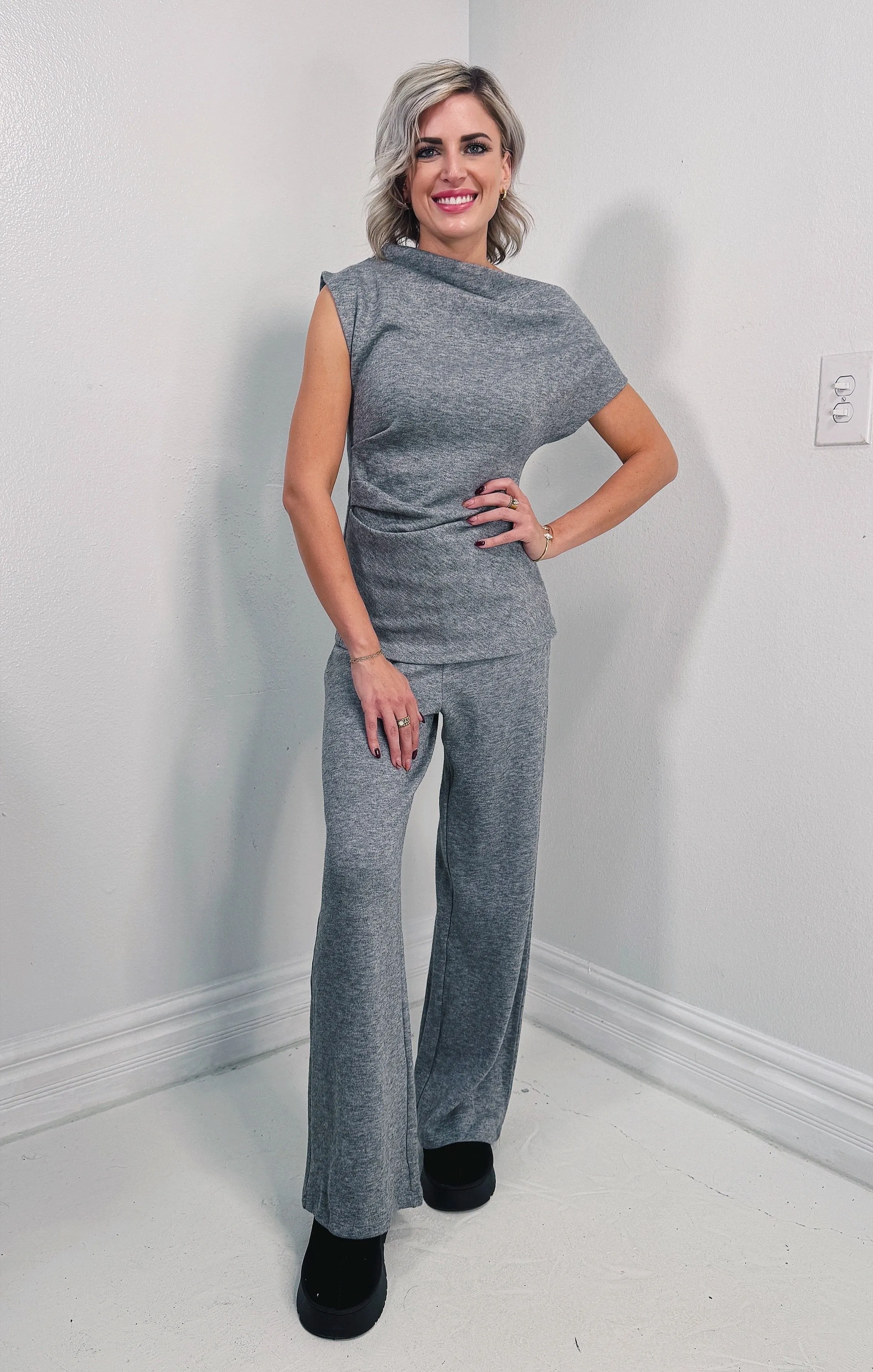 Pure Comfort High Waisted Knit Pants