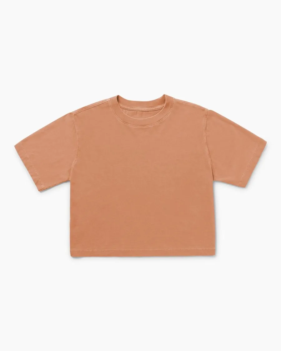 Relaxed Crop Tee (Clay)