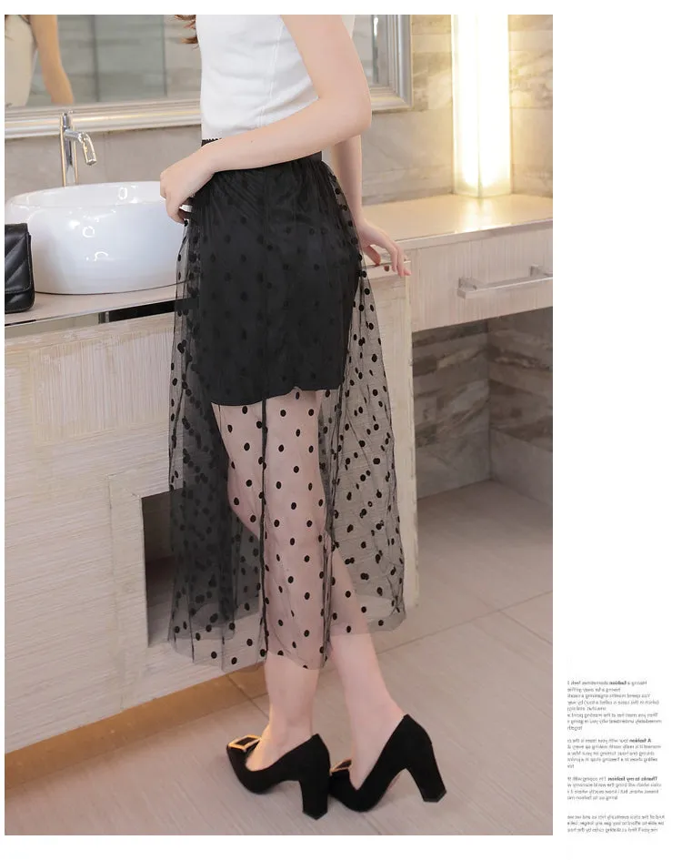 Summer Mesh Skirt Lace Women Skirt
