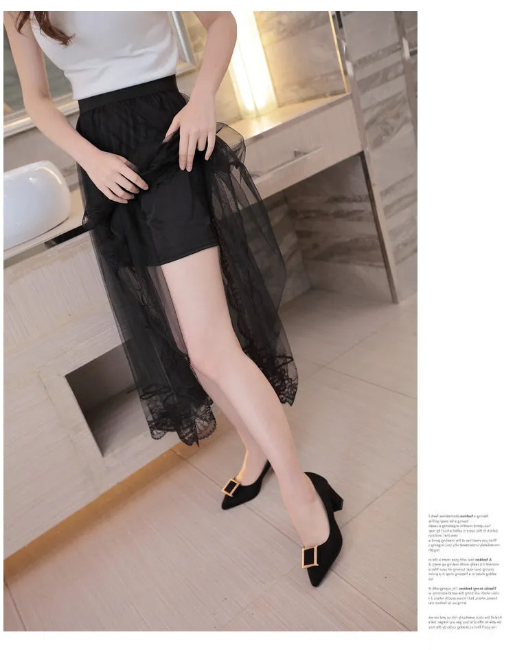 Summer Mesh Skirt Lace Women Skirt